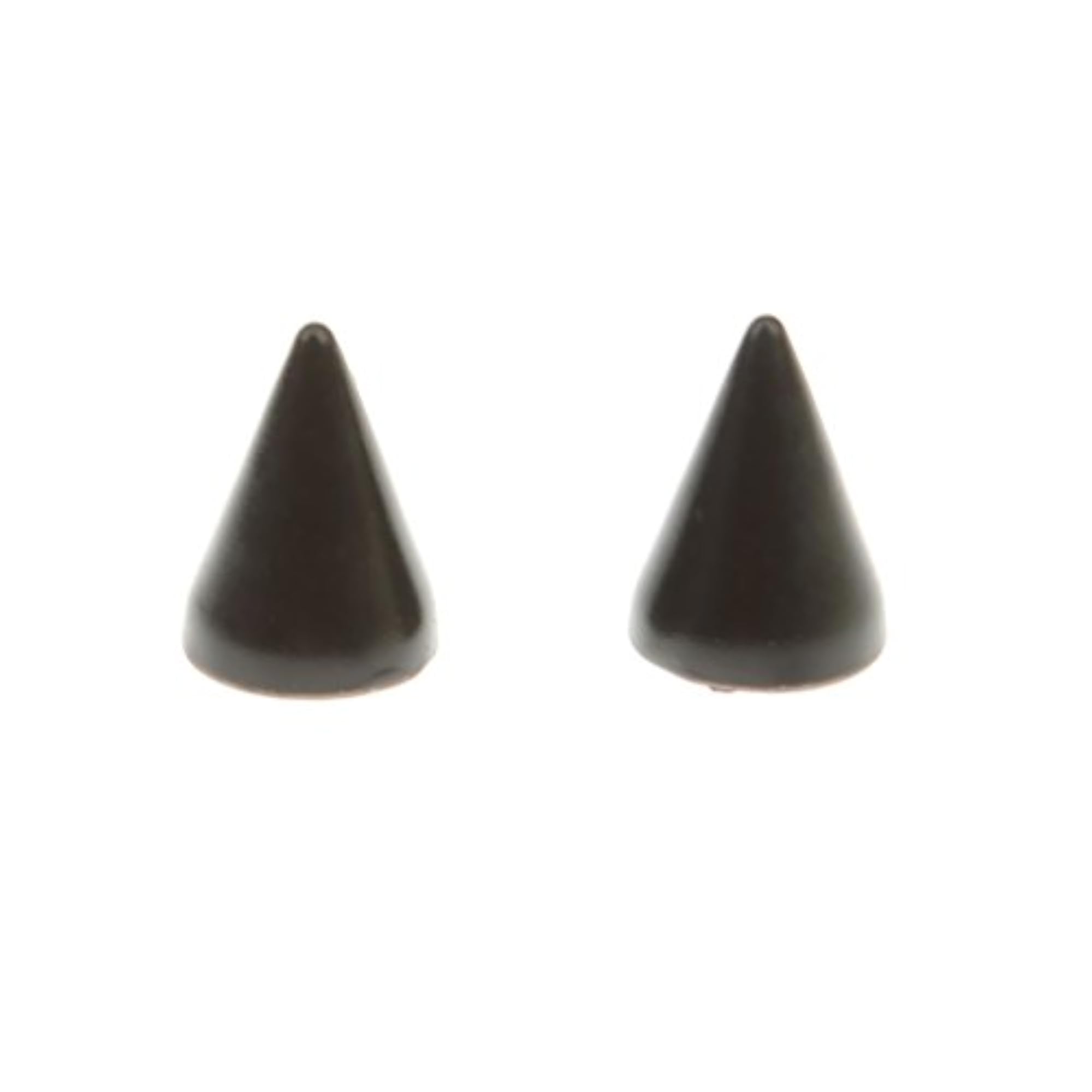 50 Set Black Punk Decorative Cone Spikes Screwback Studs
